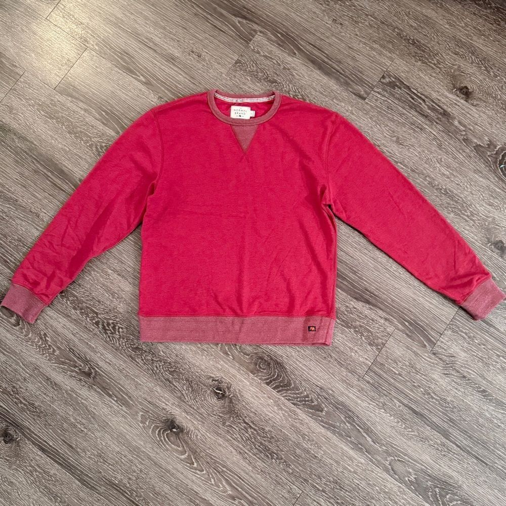 The Normal Brand Red Crewneck Sweatshirt New